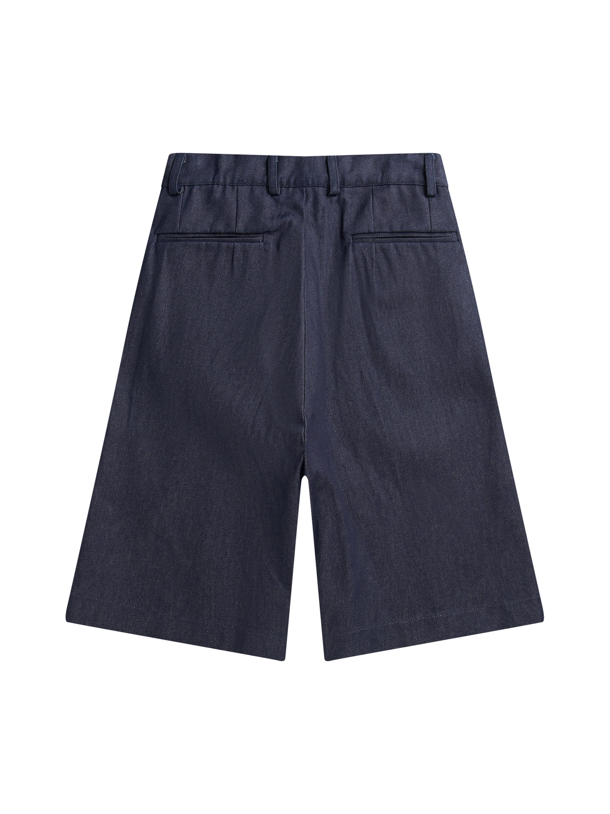 Raw Denim Pleated Shorts