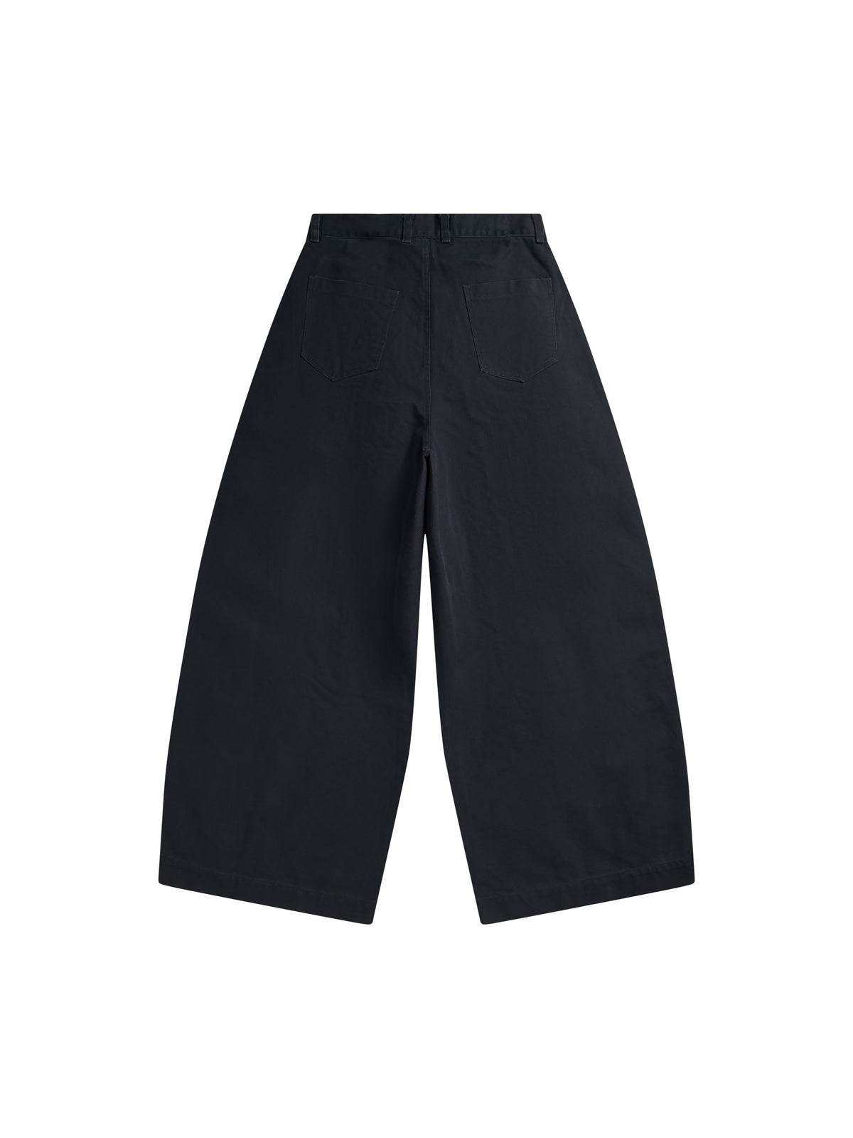 Faded Black Washed Duck Canvas Double Knee Pants
