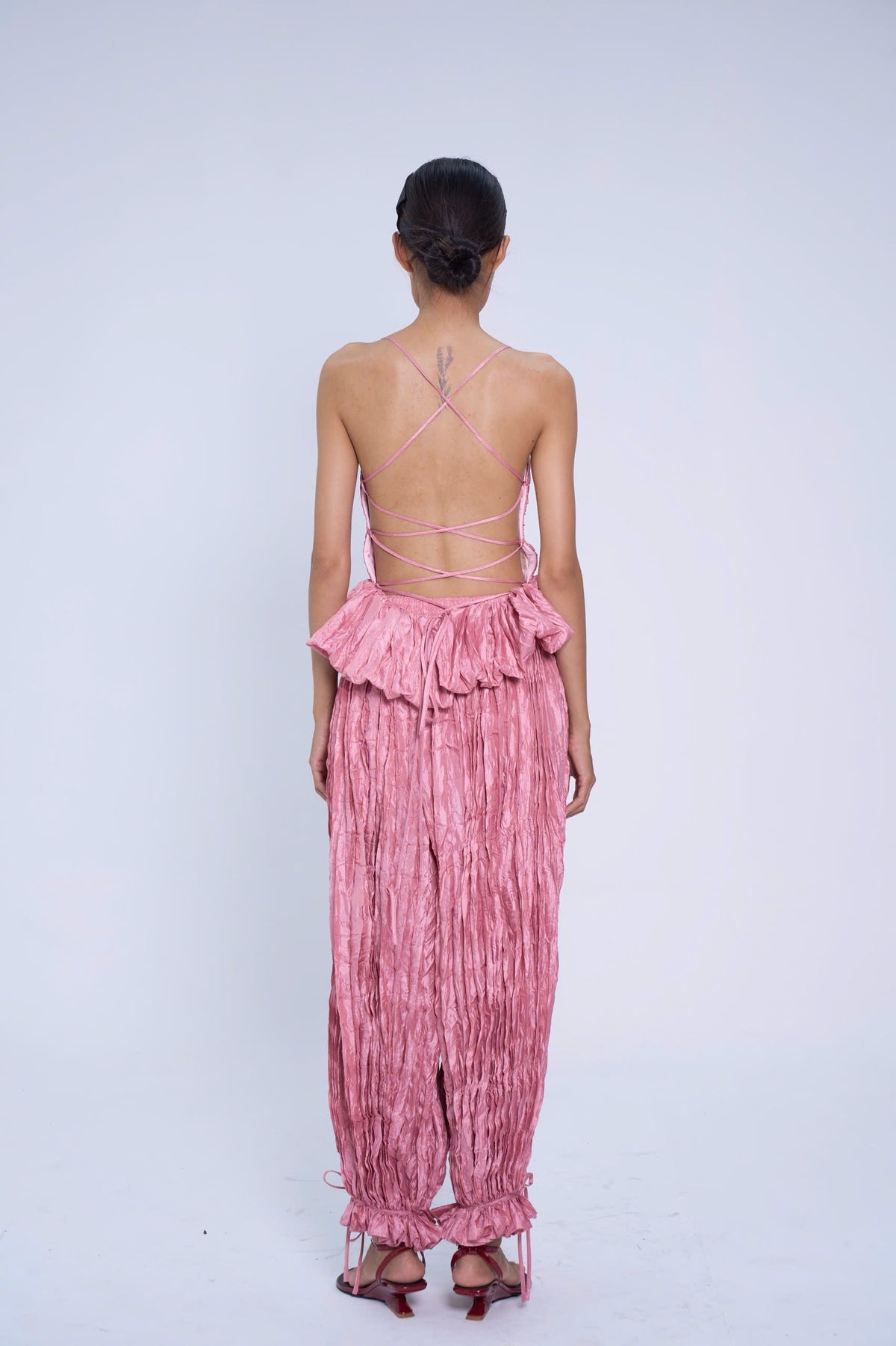 PUNCH PINK HỐI HẢ WRINKLES PEPLUM CAMISOLE