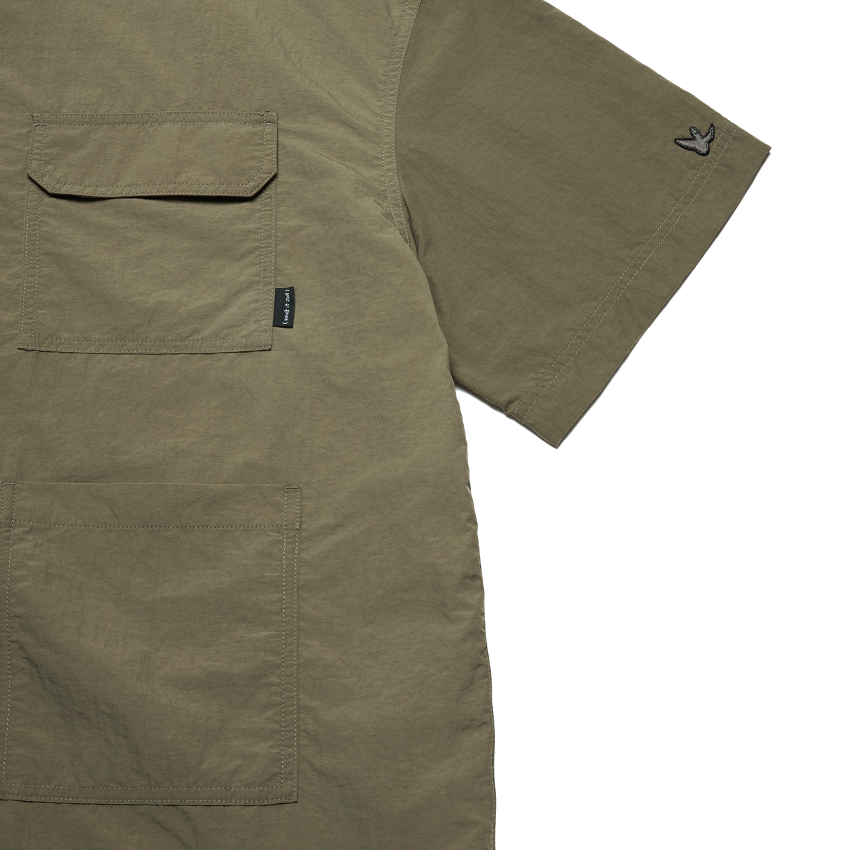 OLIVE WII TWO-WAY ZIP POLYAMIDE SHIRT