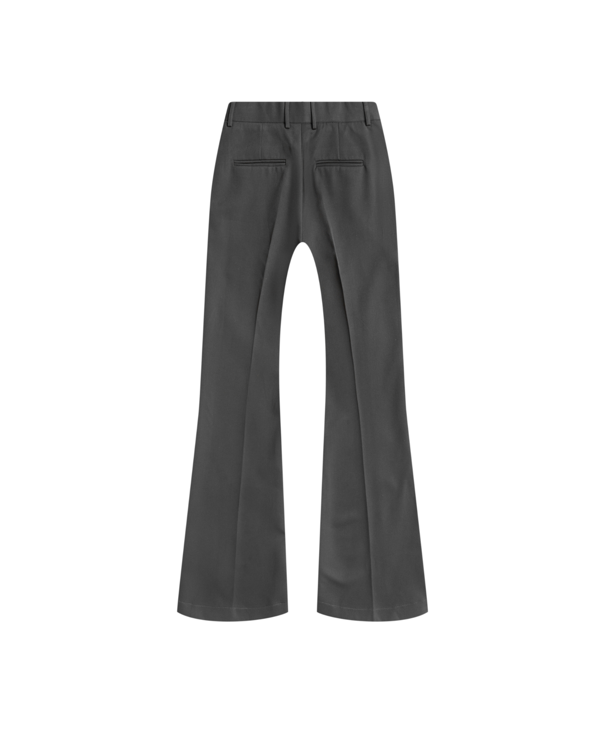 DARK GREY FLARE LINE TROUSERS