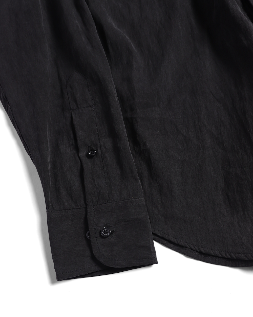 BLACK CUPRO LONG SHIRT