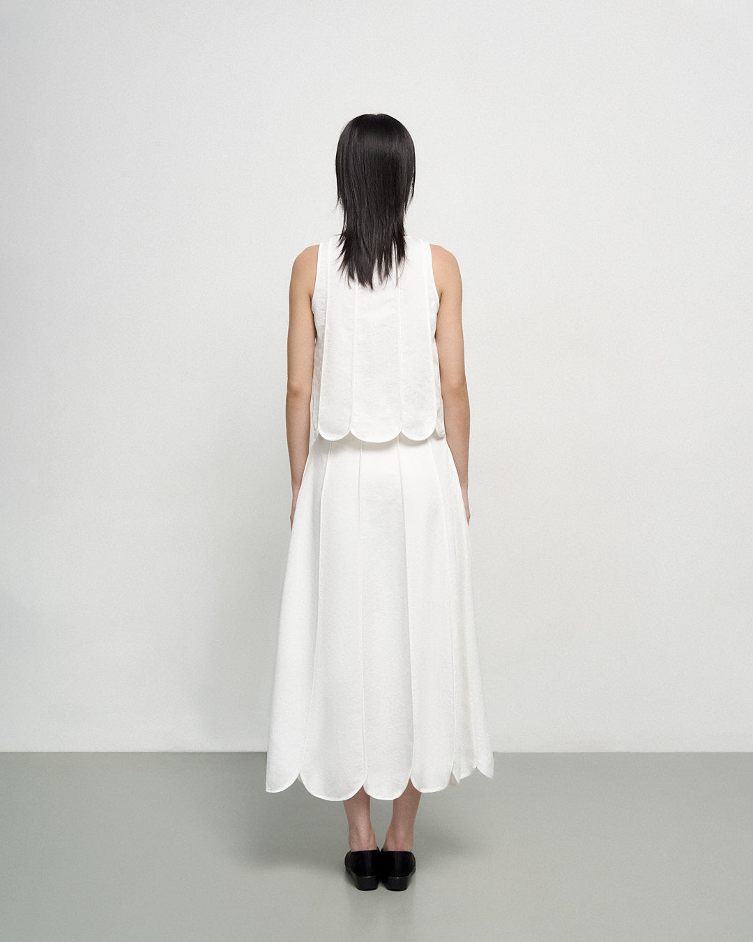 PETAL SKIRT IN MILK