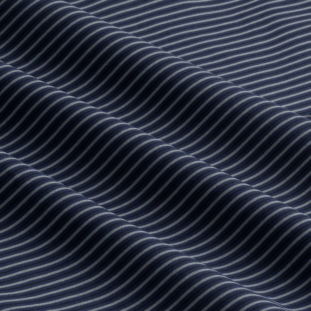 OWST LOGO TIE-FRONT STRIPE PANTS - DEEP BLUE