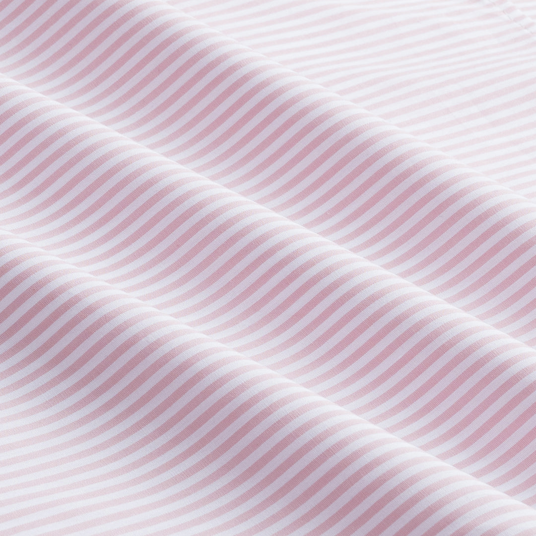 OWST LOGO MINI STRIPE SHIRT - SALMON