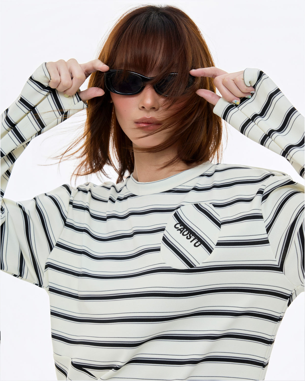 CREAM CIRCLE PATCH LONGSLEEVE