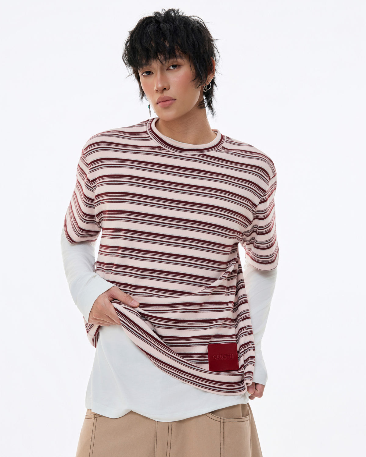 RED RED TAG STRIPE TEE