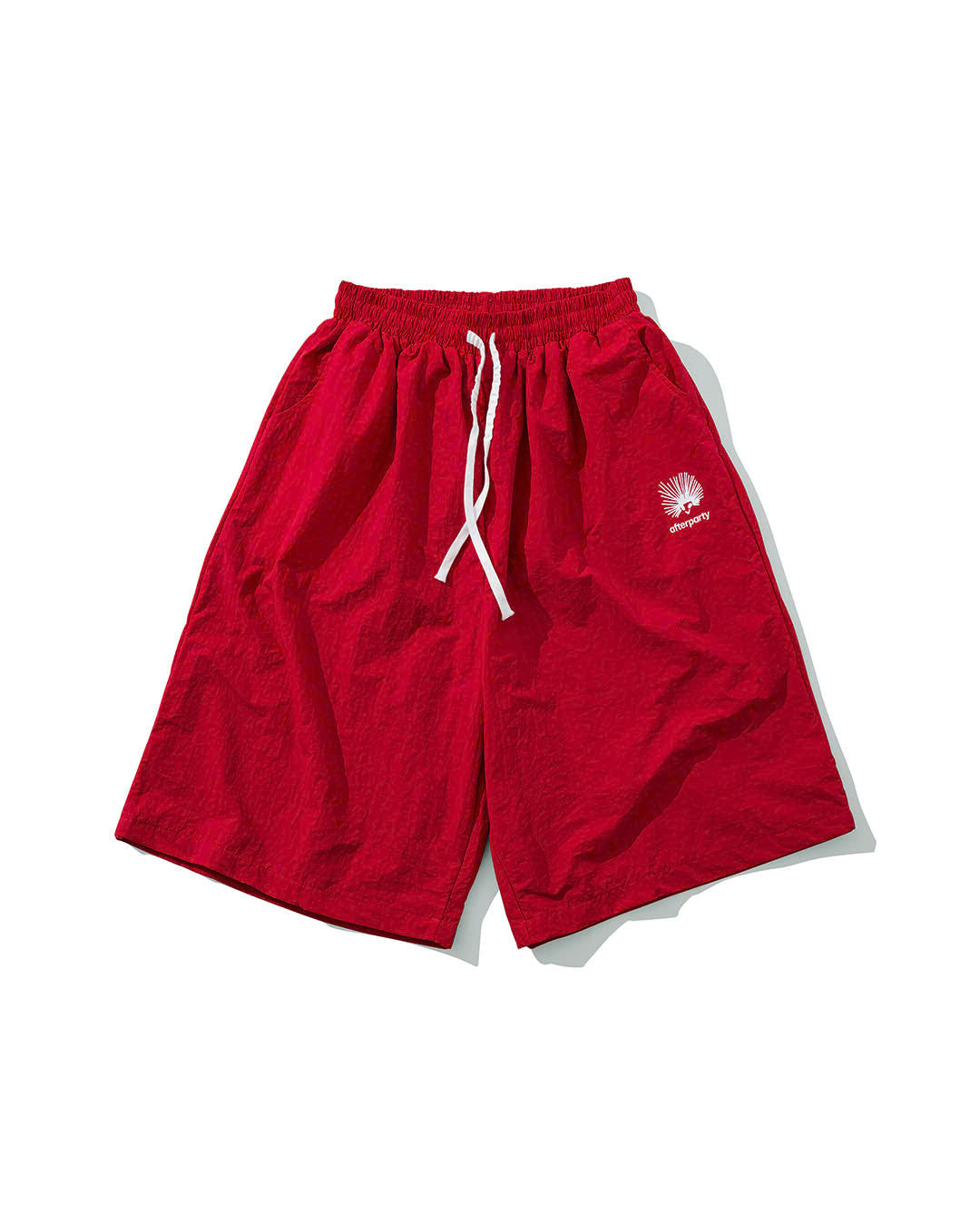 RED NHIM NYLON SHORTS