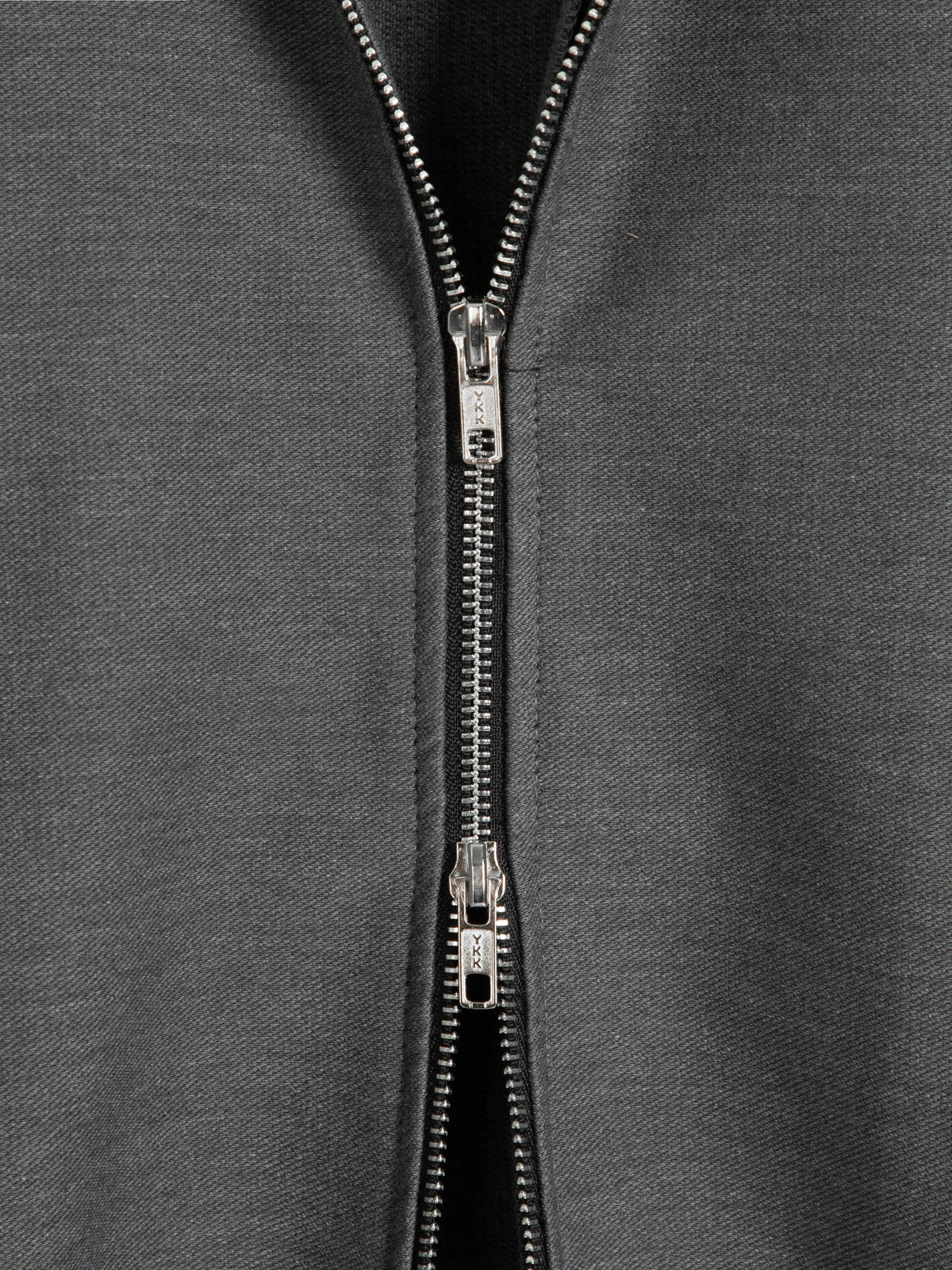 COLLAR ZIP JACKET - GRAY