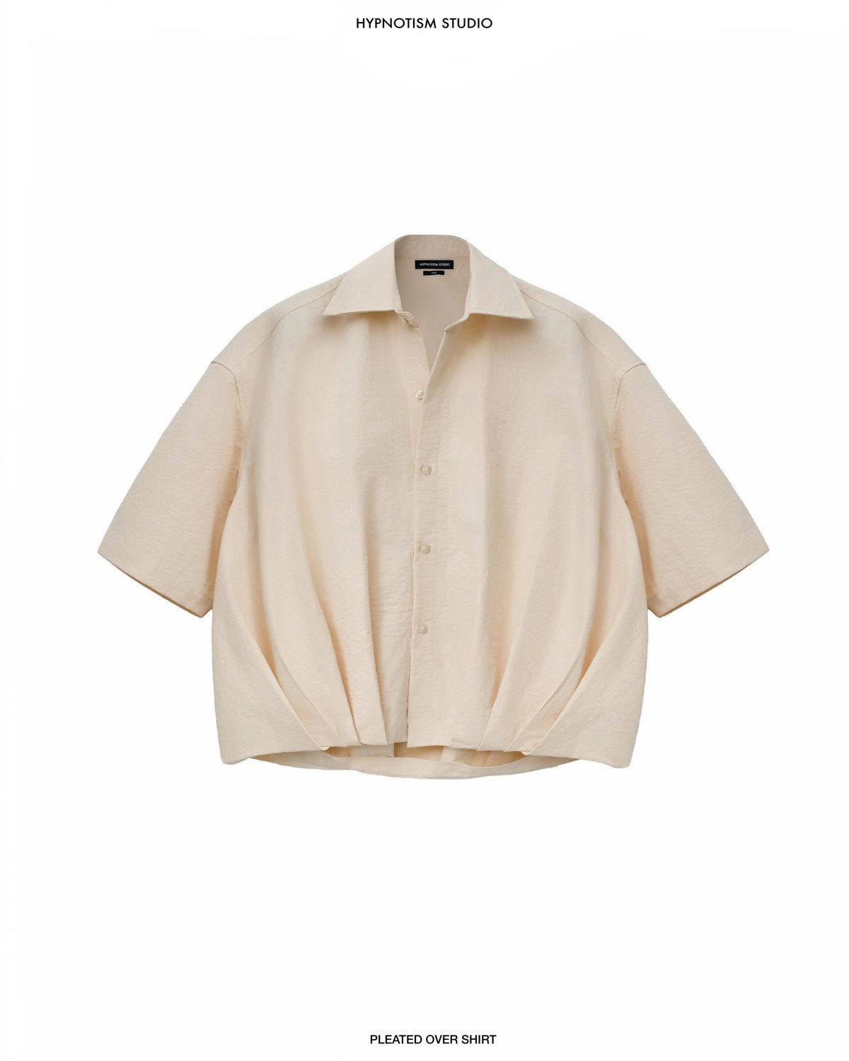 BEIGE PLEATED OVER SHIRT