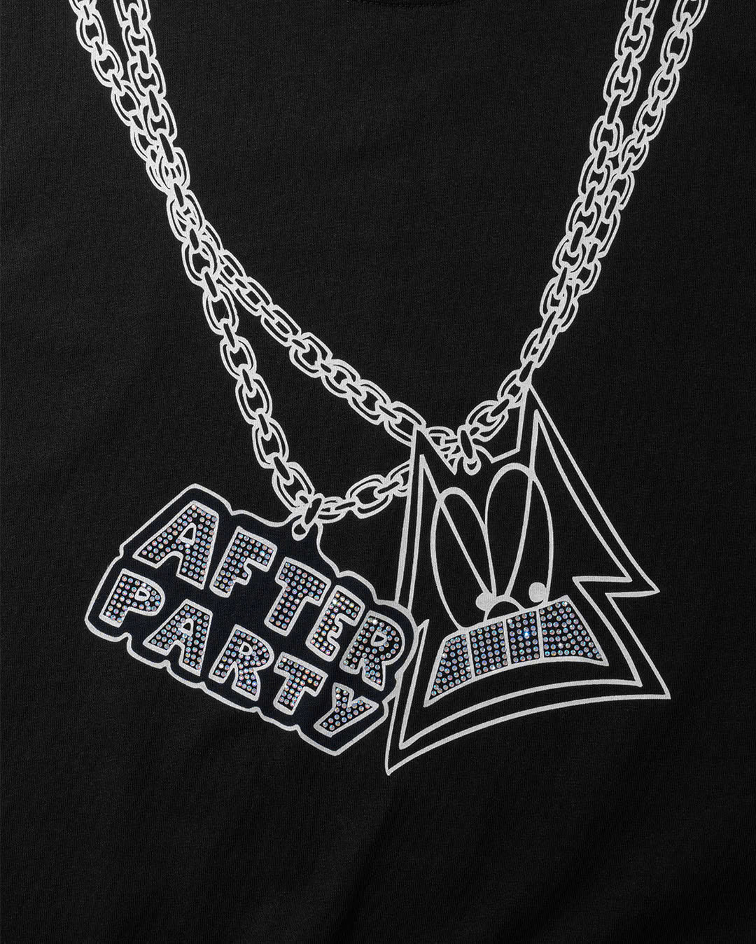 BLACK CHIN CHAIN OVERSIZED TEE