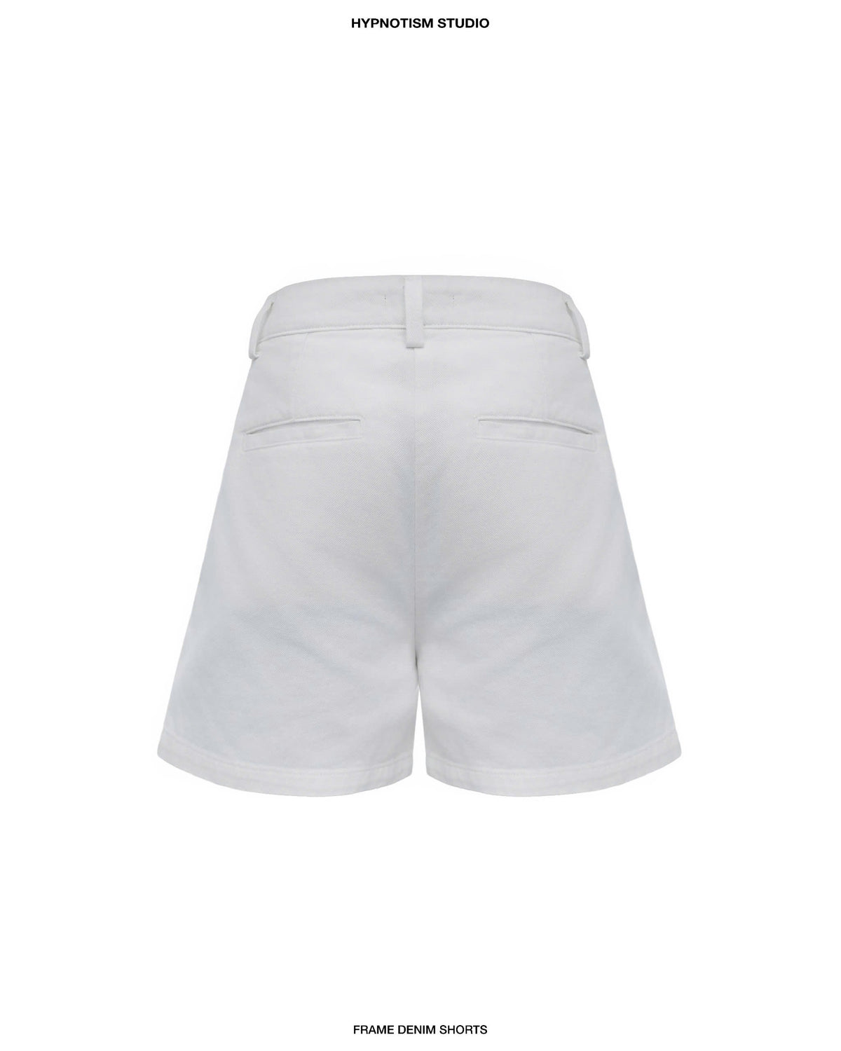 WHITE FRAME DENIM SHORTS