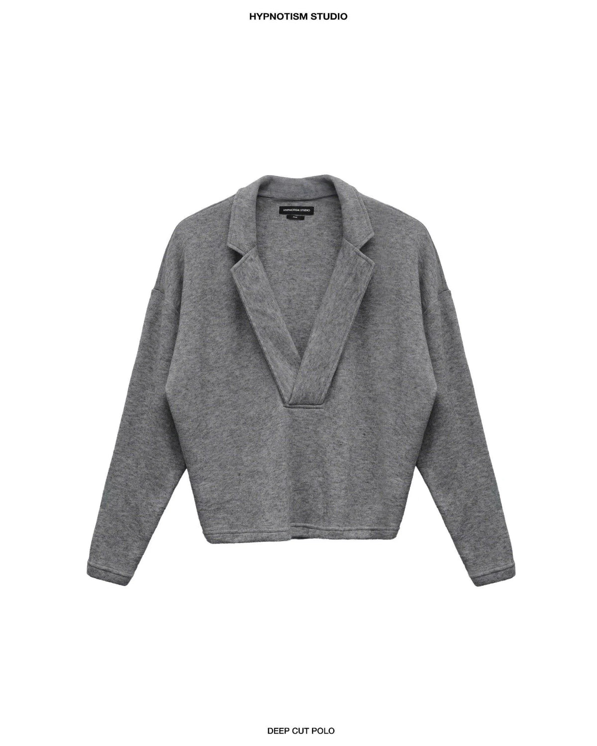 GREY DEEP CUT POLO
