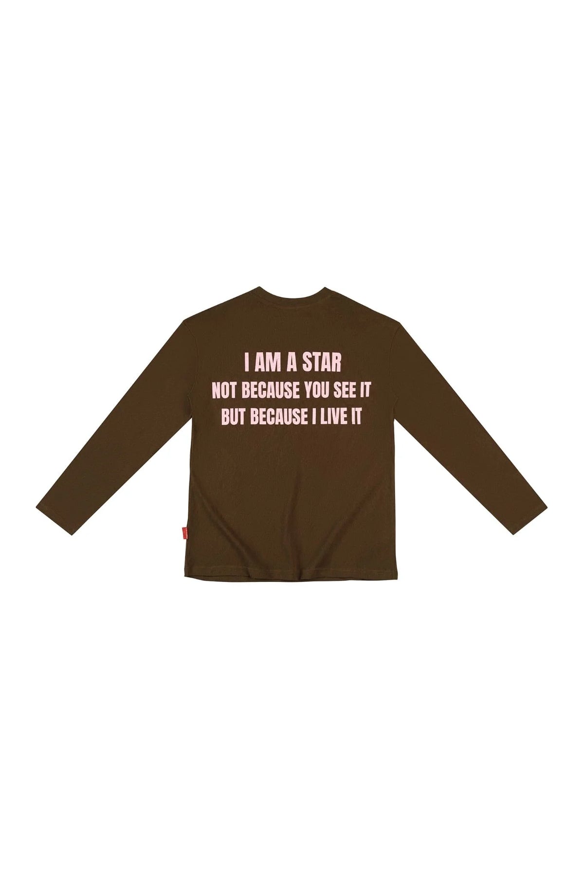 BROWN "WHENEVER" STAR MANIFESTO LONGSLEEVES