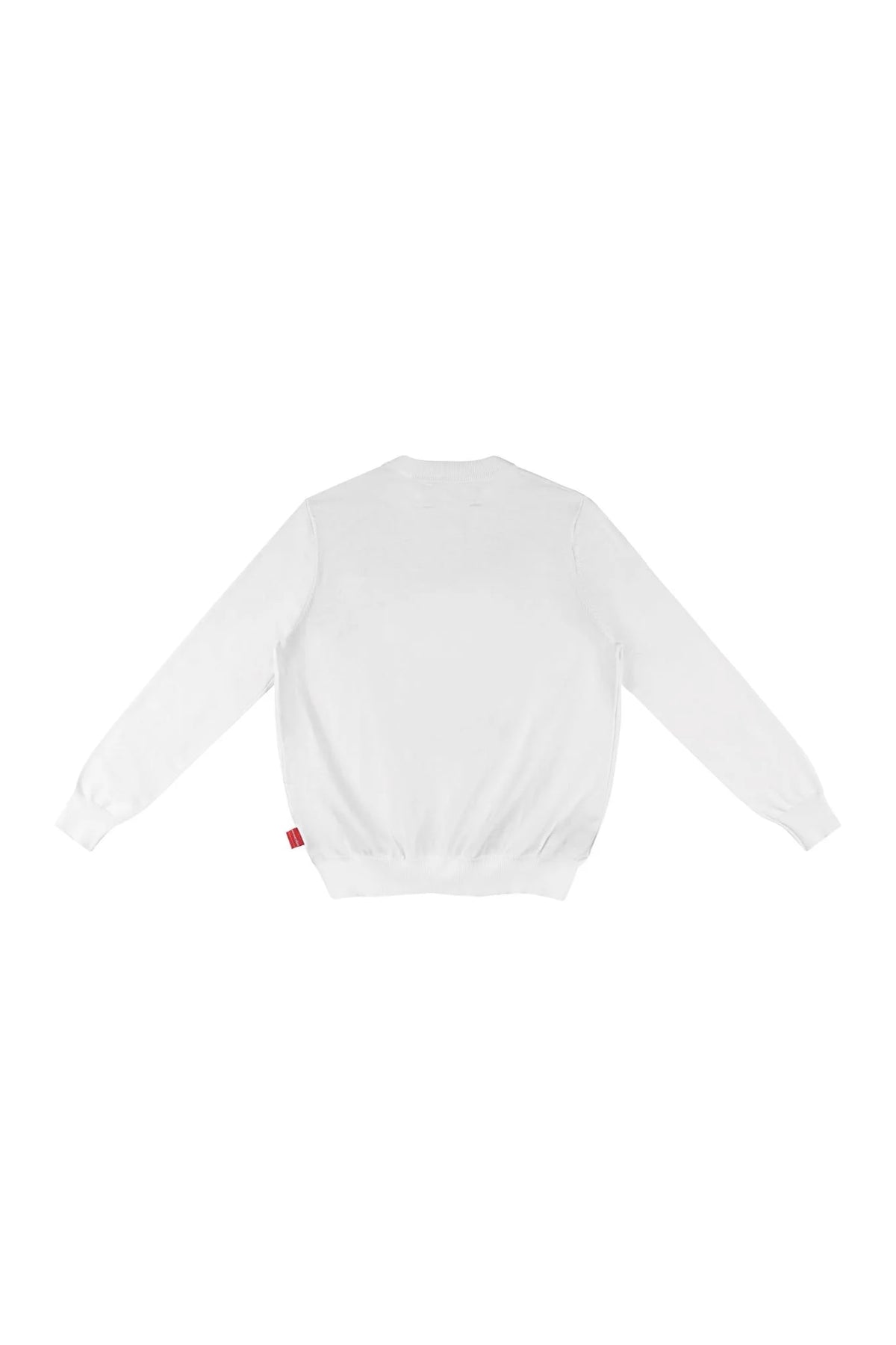 WHITE "WHENEVER" STAR BEAR SWEATER