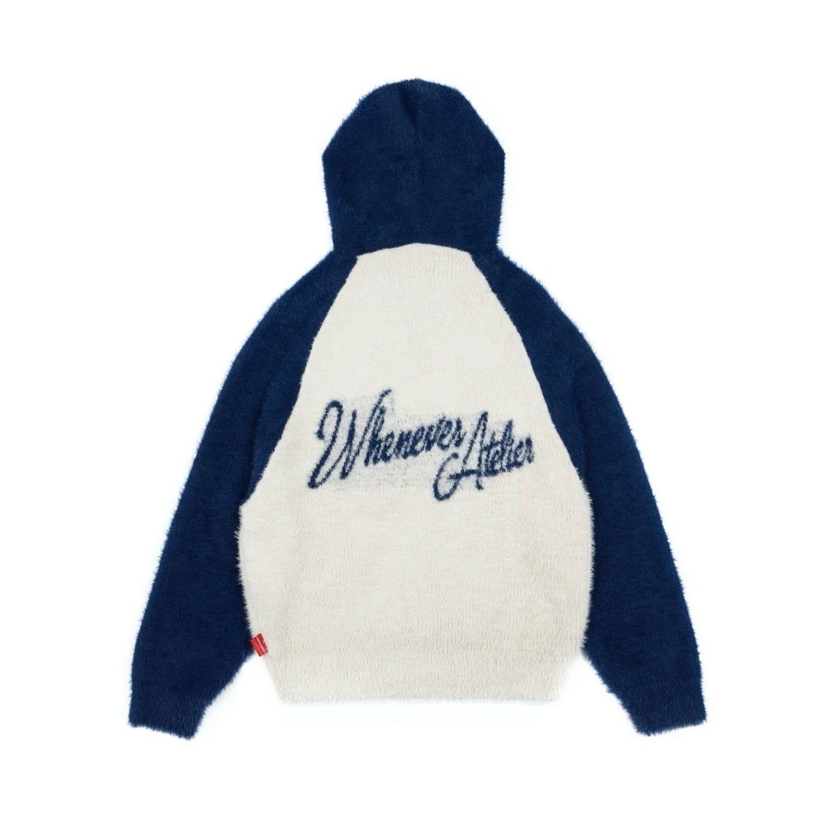 GREY NAVY “WHENEVER” COZY FOX RAGLAN HOODIE