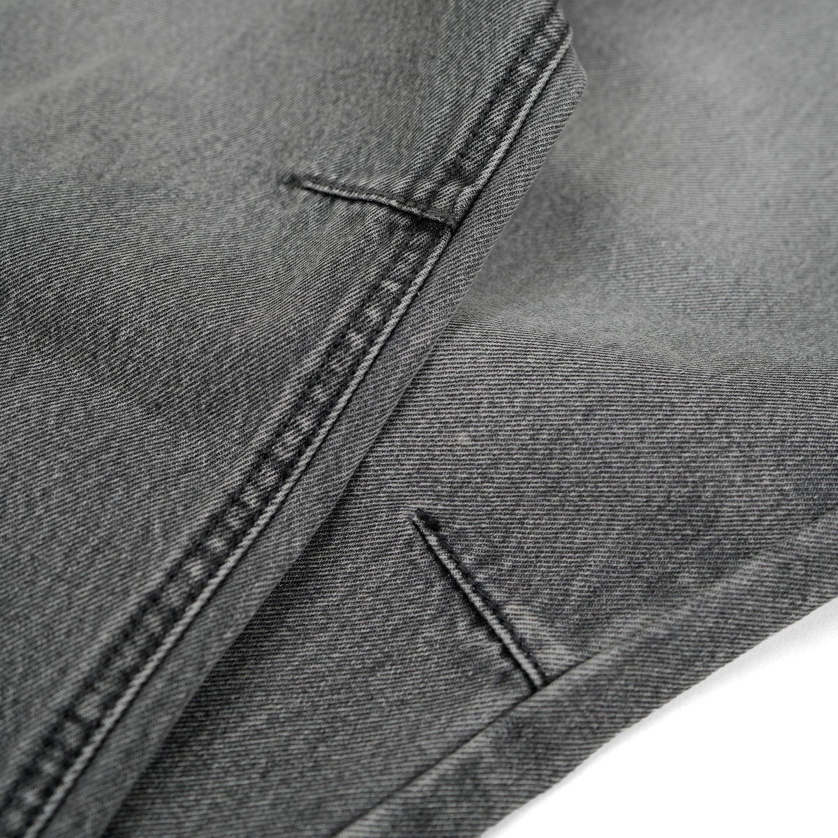 WIDE- LEG GREY WASHED DENIM PANTS/ GREY