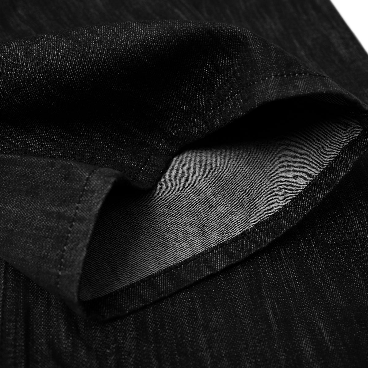 LOOSE FIT RAW DENIM PANTS/ BLACK
