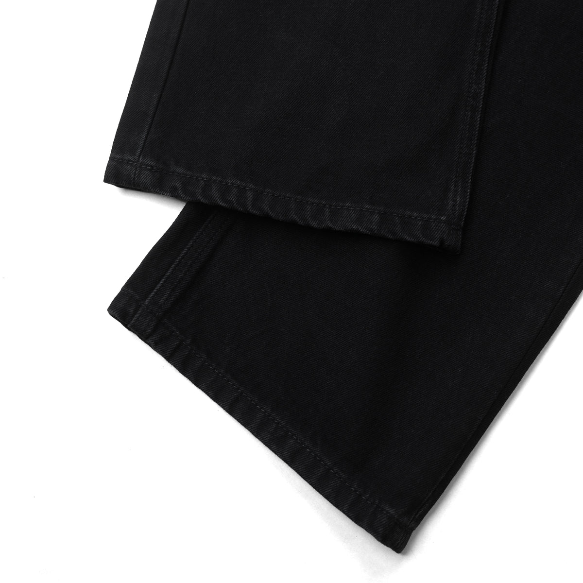 BUTTON FLY BOOTCUT JEANS/ BLACK