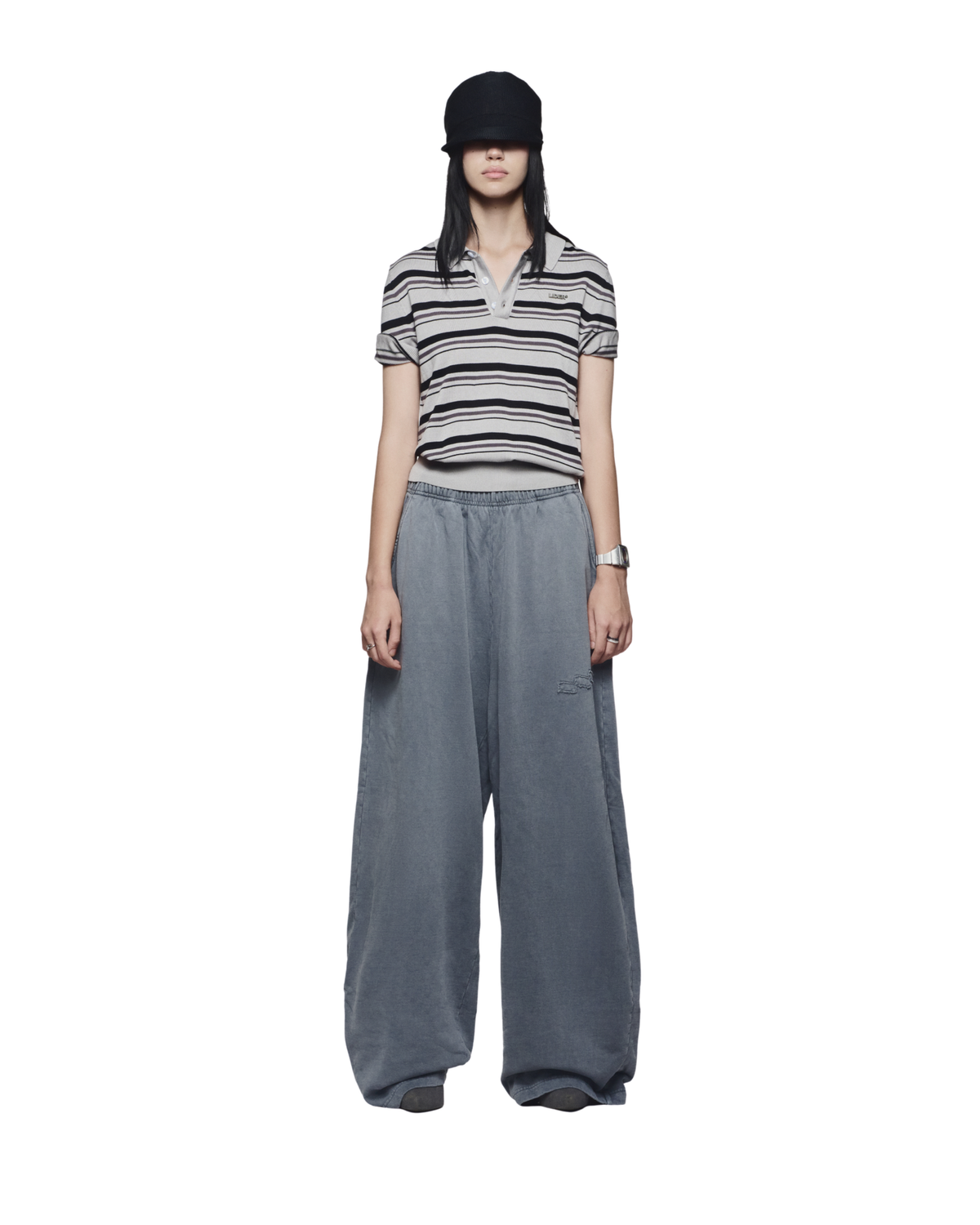 Striped Grey Campus Polo Shirt Lider Astoud