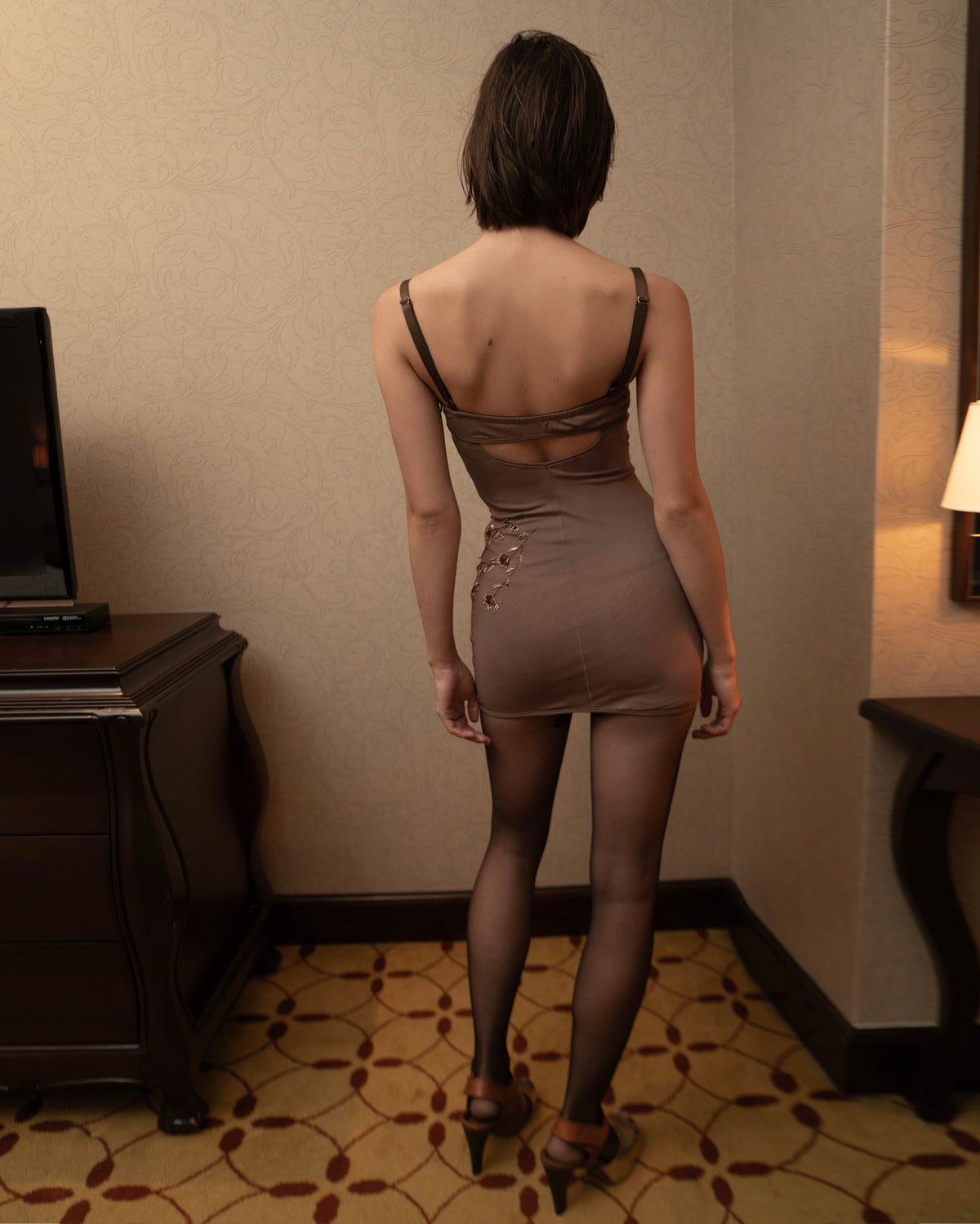Mocha Brown Tamed Wild Dress