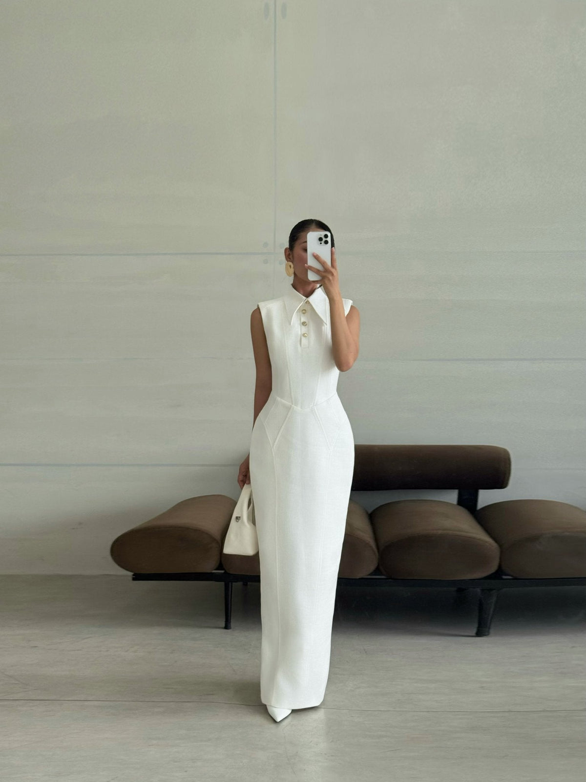 SLEEVELESS SHIRT DRESS