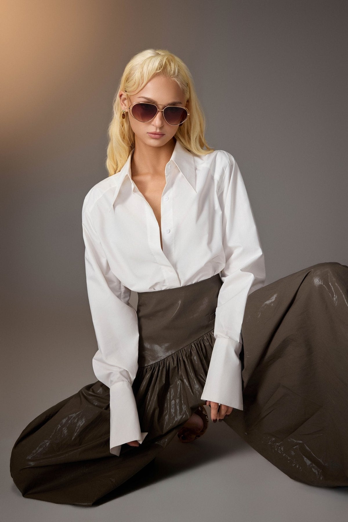 WHITE THERA OVERSIZE SHIRT