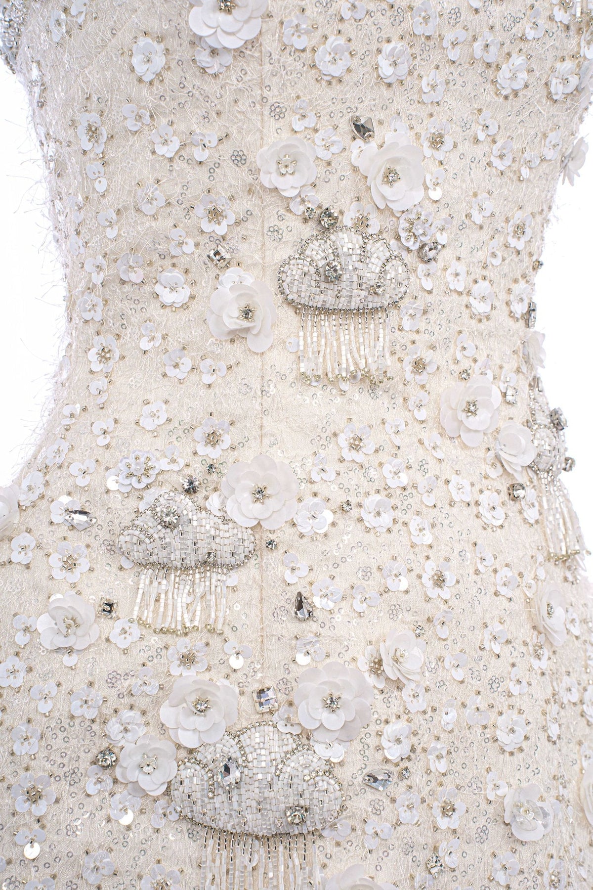 EMBROIDERED CLOUD MINI DRESS
