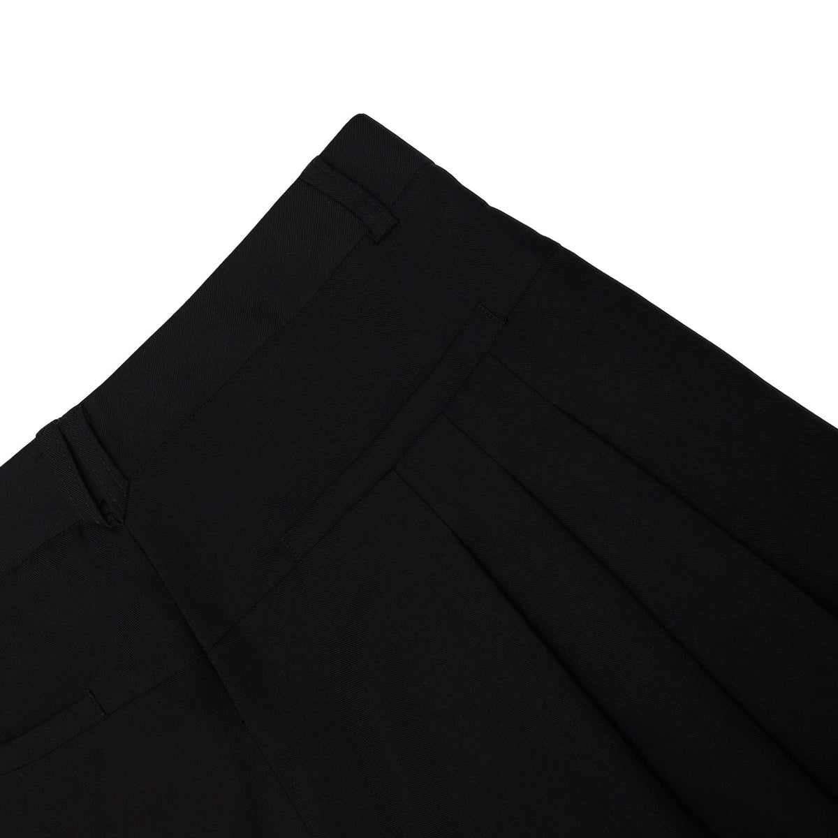 Black Flow Pleat Trousers