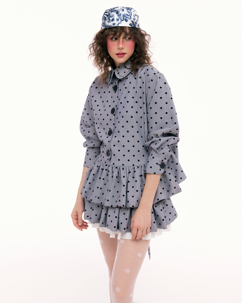 DARK GRAY LADYBUG SHIRT