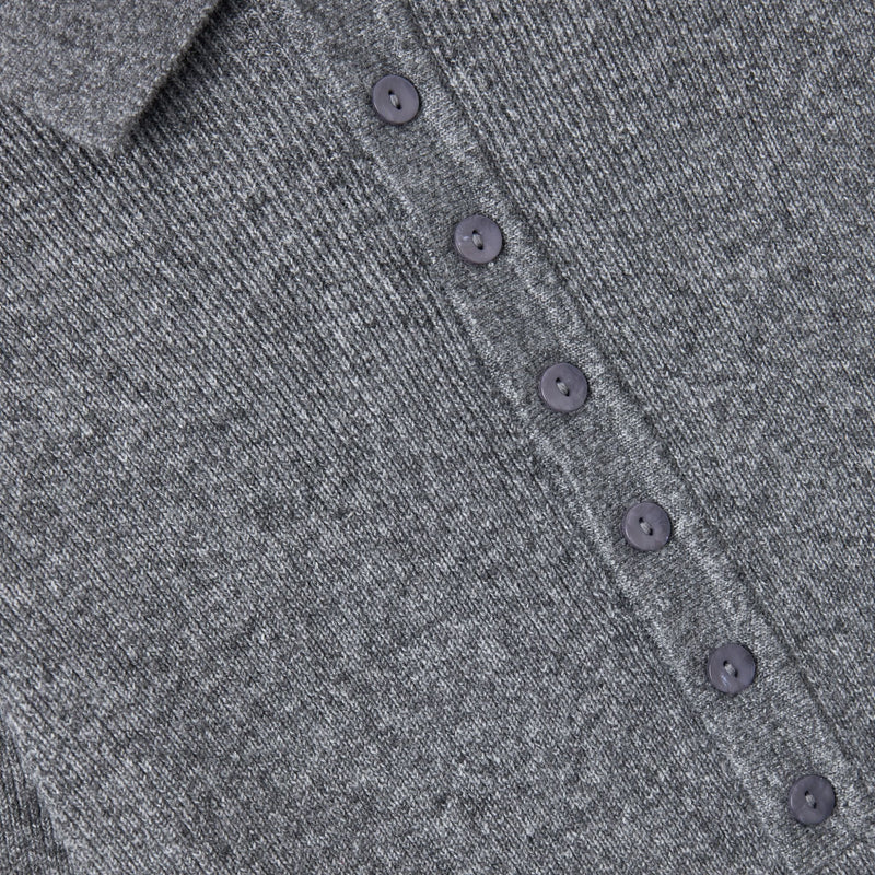 Pebble Grey Maison Henley Polo Shirt