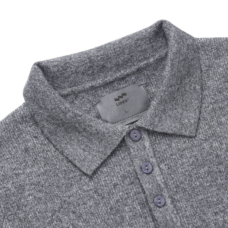Pebble Grey Maison Henley Polo Shirt