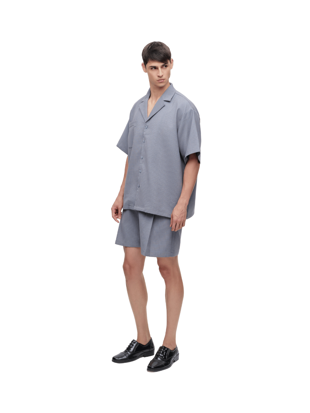 Checked Double Waist Shorts