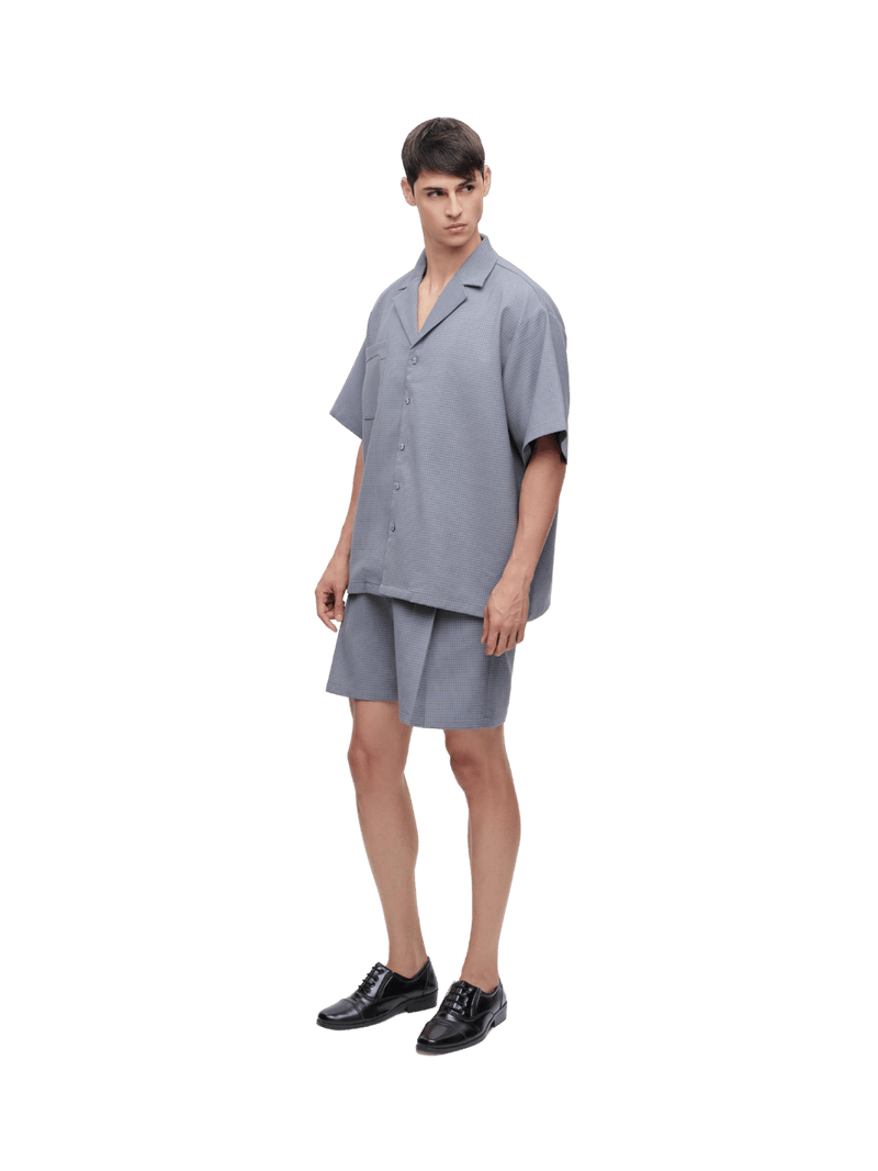 Checked Double Waist Shorts