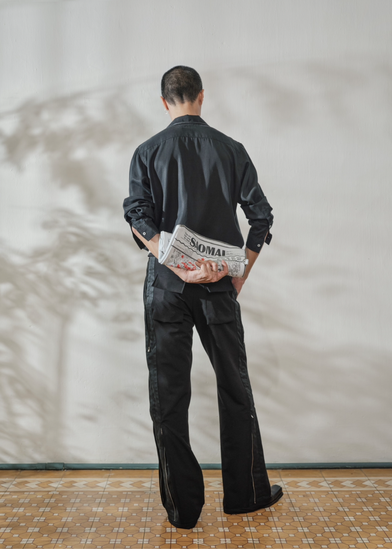 Multi-zipper Track Pants