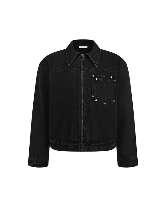 DIMOIR TYPE -I BLACK WASH DENIM JACKETS