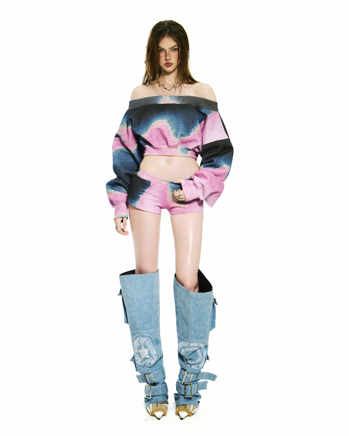 BONG Printed Super Short Pants - GRADIENT