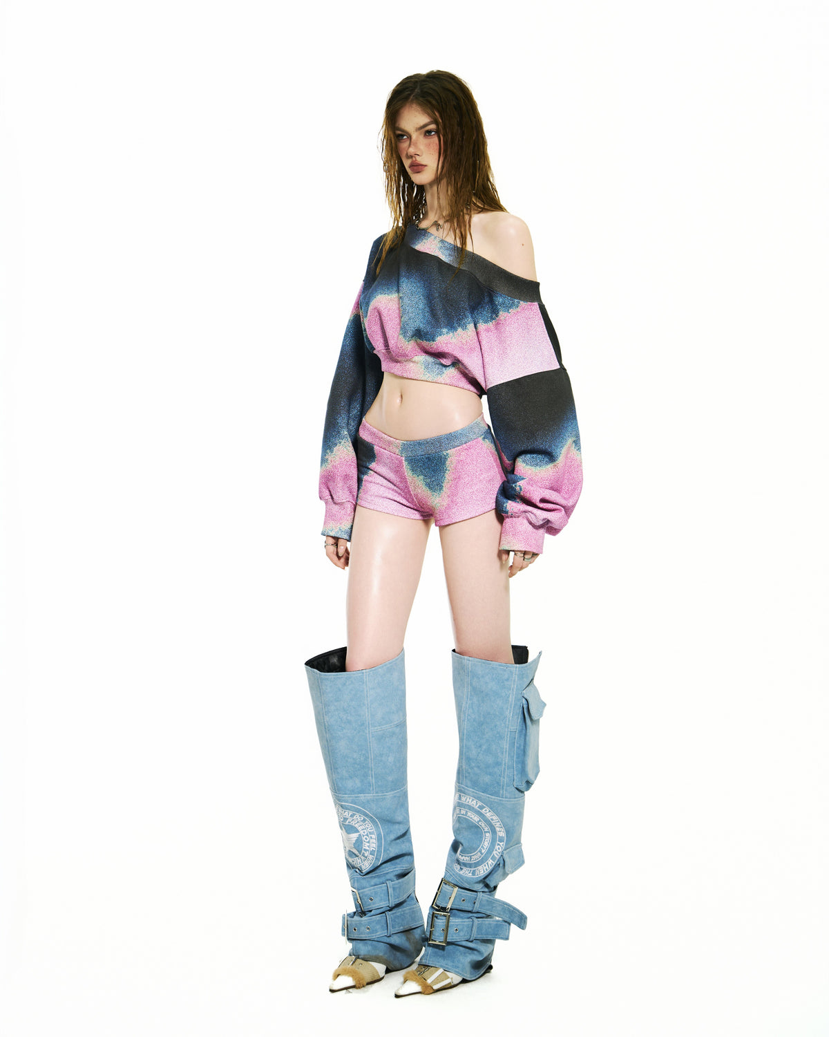 BONG Printed Super Short Pants - GRADIENT