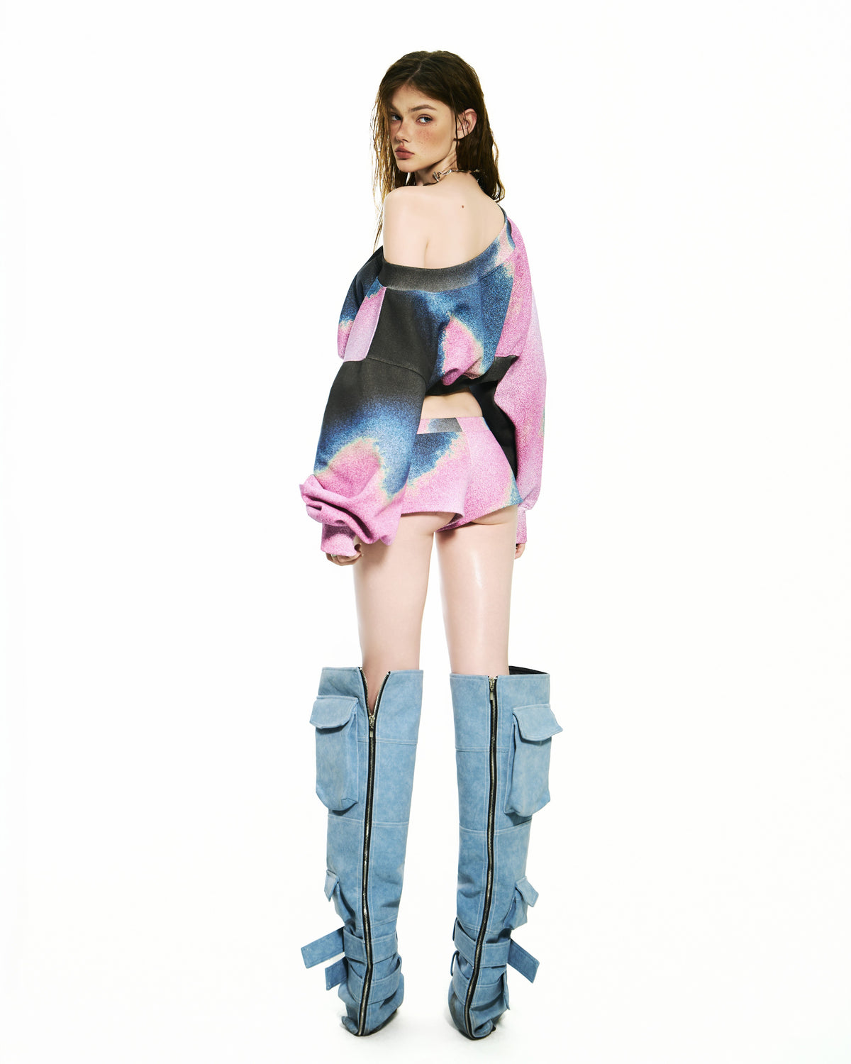 BONG Printed Super Short Pants - GRADIENT