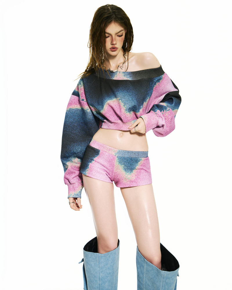 BONG Printed Super Short Pants - GRADIENT