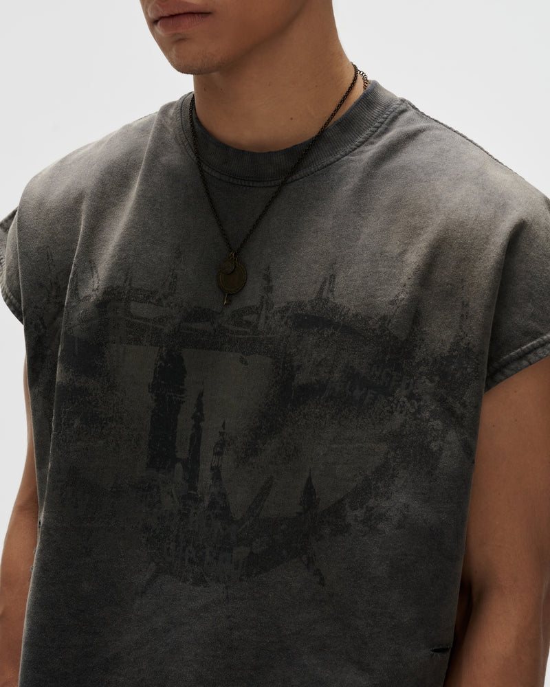 TBC6 - "FNOS" WASHED BAT CUT - DARK GREY