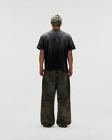 ERG23 - "FNOS" DIRTY EFFECT WASHED JEANS - DARK BLUE