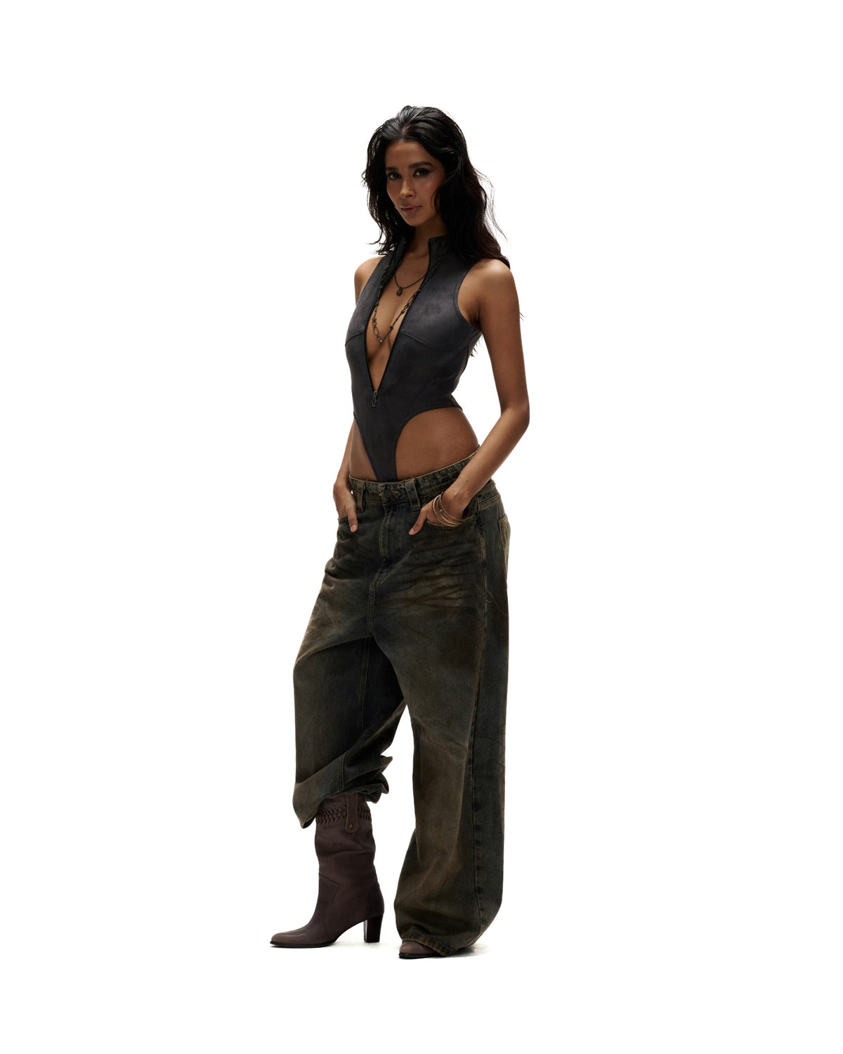 BDS1 - "FNOS" BODYSUIT - DARK GREY