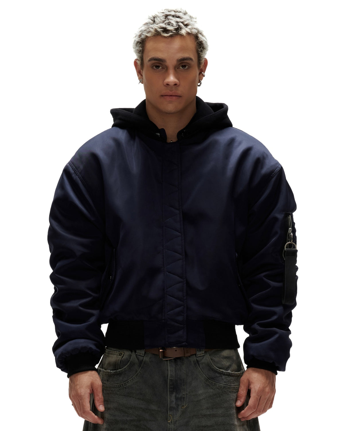 JKB2 - "FNOS" REVERSIBLE BOMBER JACKET - NAVY