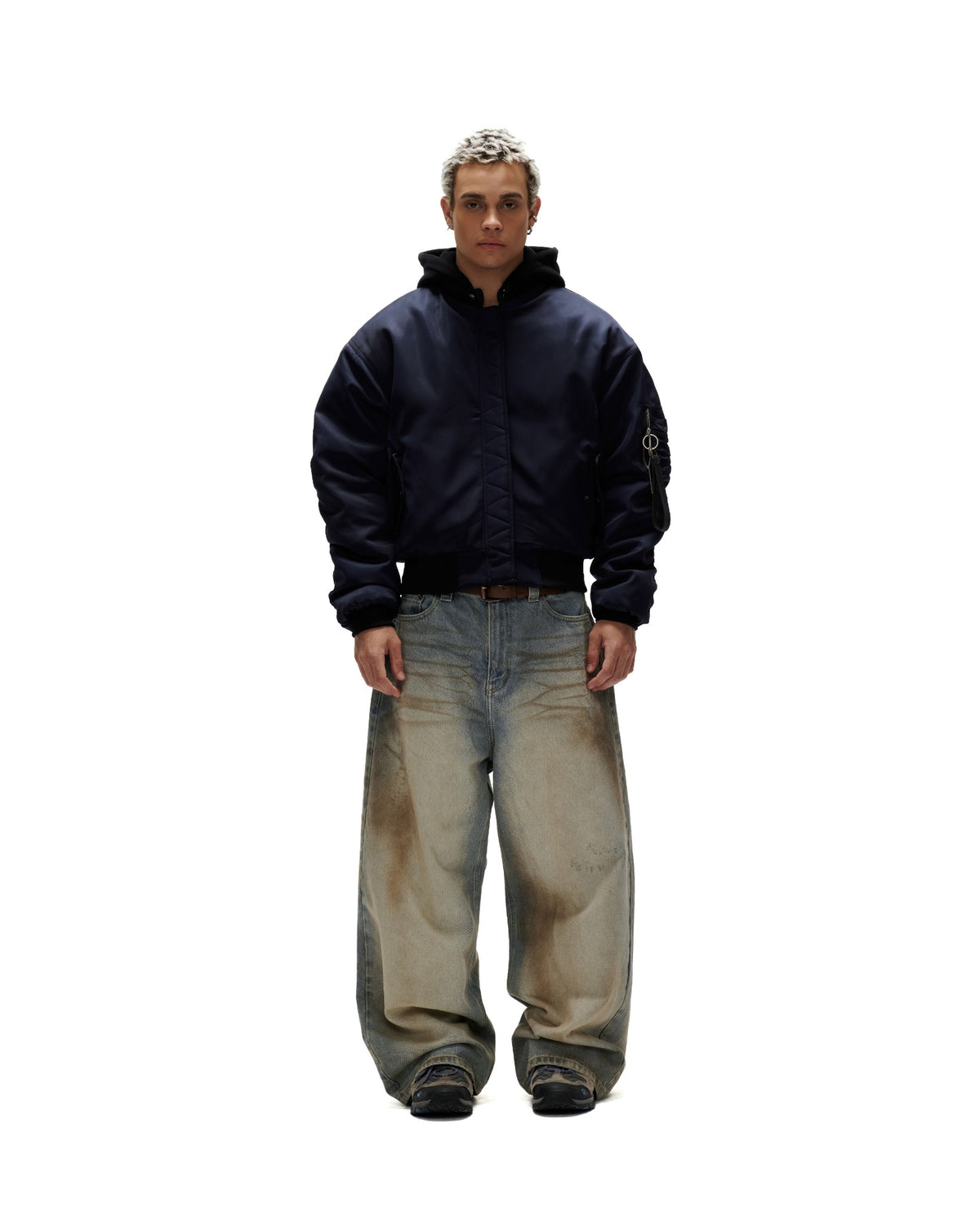 JKB2 - "FNOS" REVERSIBLE BOMBER JACKET - NAVY