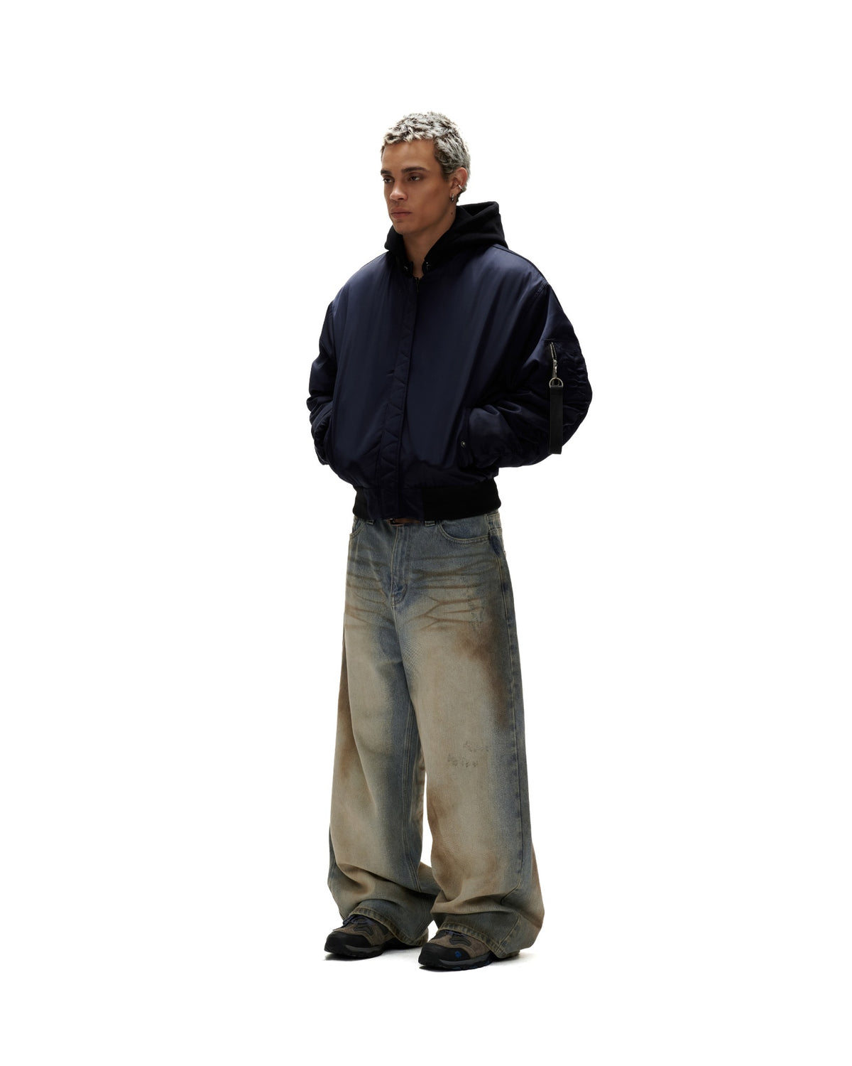 JKB2 - "FNOS" REVERSIBLE BOMBER JACKET - NAVY