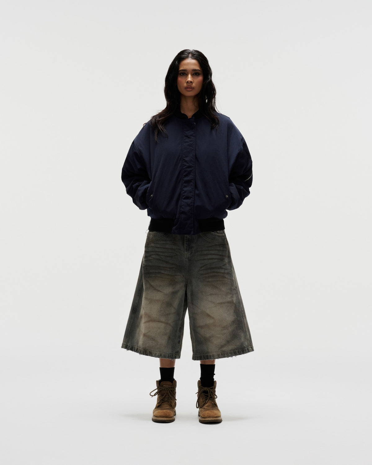 JKB2 - "FNOS" REVERSIBLE BOMBER JACKET - NAVY