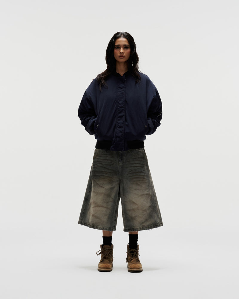 JKB2 - "FNOS" REVERSIBLE BOMBER JACKET - NAVY