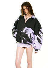 BONG PURPLE BLOOMS HOODIE SPLIT DRESS