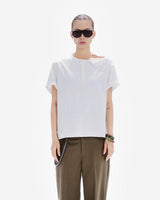 HENLEY SHOULDER BUTTON T-SHIRT ( RICE WHITE )